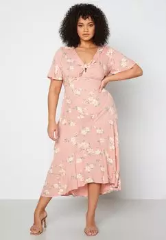 Повседневное платье VISCOSE KNOT DRESS Bubbleroom, розовый