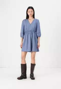 Повседневное платье VISHIKA V NECK SHORT DRESS VILA, синий