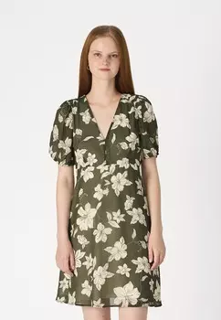 Повседневное платье VISILLI SHORT TIE DRESS VILA, хаки