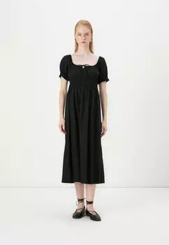 Повседневное платье VIVILLAS MIDI SMOCK DRESS VILA, черный