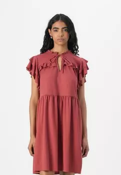 Повседневное платье VMANINA SHORT FRILL DRESS Vero Moda, красный