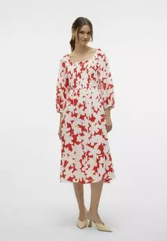 Повседневное платье VMDICTHE MIDI Vero Moda, красный