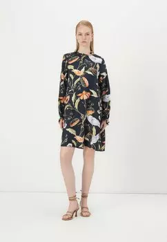Повседневное платье VMELEY HIGH NECK SHORT DRESS Vero Moda, темно-синий
