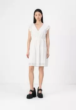 Повседневное платье VMHONEY V NECK SHORT DRESS Vero Moda, белый