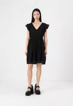 Повседневное платье VMHONEY V NECK SHORT DRESS Vero Moda, черный