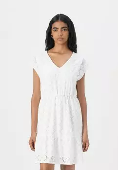 Повседневное платье VMKIM V NECK SHORT DRESS Vero Moda, белый