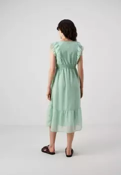 Повседневное платье VMMEMILIE CAPSLEEVE CALF DRESS Vero Moda, светло-зеленый