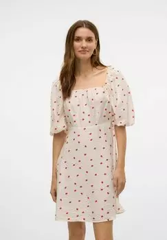 Повседневное платье VMODETTE SHORT Vero Moda, белый