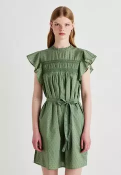 Повседневное платье VMTRINE SHORT DRESS Vero Moda, зеленый