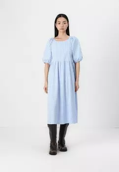 Повседневное платье VMVICHY TIE BACK CALF DRESS Vero Moda, светло-голубой