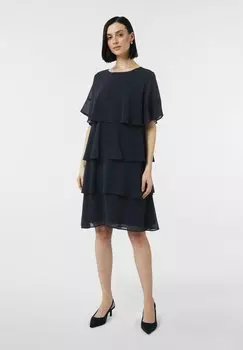 Повседневное платье VOLANT AUS CRPE comma, темно-синий