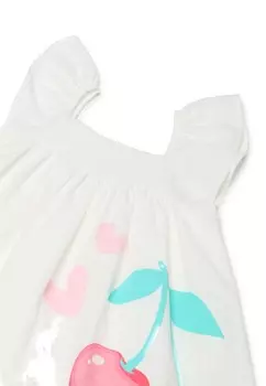 Повседневное платье WITH CHERRIES PRINT OVS, белый