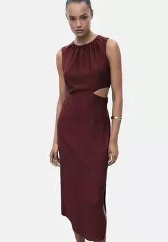 Повседневное платье WITH CUT-OUT Mango, бургундия