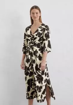 Повседневное платье WRAP-STYLE LONG LENGTH MEDIUM RAGLAN SLEEVES PRINTED Marc O'Polo, черный