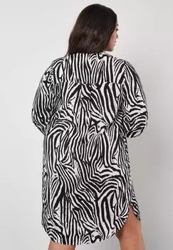 Повседневное платье ZEBRA KAFTAN Apricot, черный