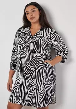 Повседневное платье ZEBRA KAFTAN Apricot, черный