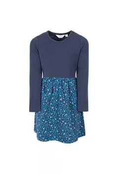 Повседневное трикотажное платье с цветочным принтом Forgotten Trespass, темно-синий