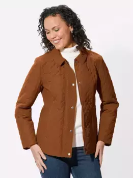 Повседневного образа: стеганая куртка, без капюшона Casual Looks, цвет Cognac