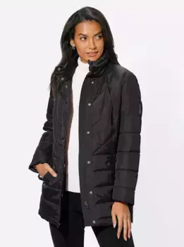 Повседневного образа: стеганая куртка, без капюшона Casual Looks, черный