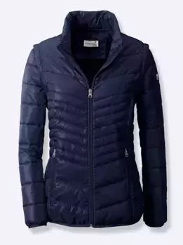 Повседневного образа: стеганая куртка, без капюшона Casual Looks, цвет морской волны