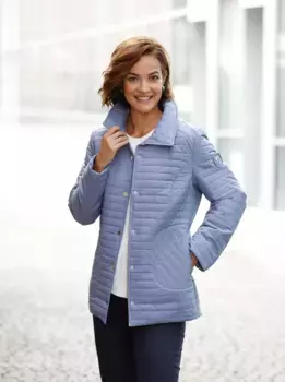 Повседневного образа: стеганая куртка, без капюшона Casual Looks, синий