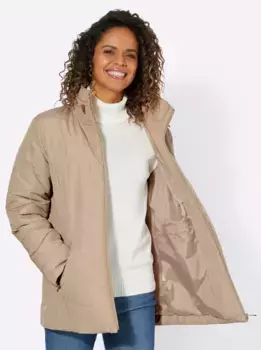 Повседневного образа: стеганая куртка, без капюшона Casual Looks, бежевый