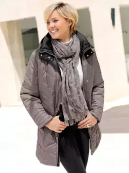 Повседневного образа стеганая куртка с капюшоном Casual Looks, коричневый