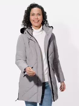 Повседневного образа стеганая куртка с капюшоном Casual Looks, серый