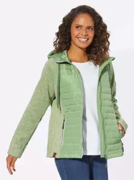 Повседневного образа стеганая куртка с капюшоном Casual Looks, цвет Eucalyptus-Ecru