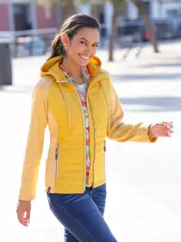 Повседневного образа стеганая куртка с капюшоном Casual Looks, бежевый