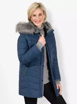 Повседневного образа стеганая куртка с капюшоном Casual Looks, синий