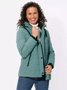 Повседневного образа стеганая куртка с капюшоном Casual Looks, цвет Jade