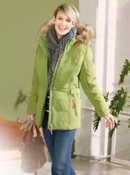 Повседневного образа стеганая куртка с капюшоном Casual Looks, зеленый