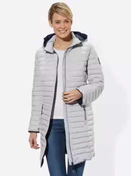 Повседневного образа стеганая куртка с капюшоном Casual Looks, серый
