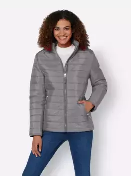 Повседневного образа стеганая куртка с капюшоном Casual Looks, серый