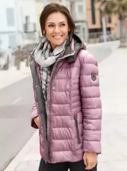 Повседневного образа стеганая куртка с капюшоном Casual Looks, лиловый