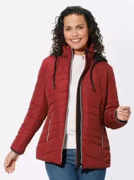 Повседневного образа стеганая куртка с капюшоном Casual Looks, цвет Kirsche