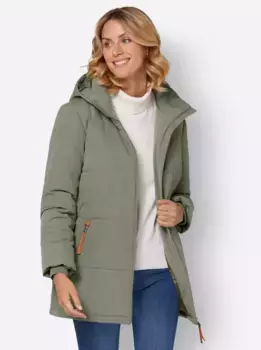 Повседневного образа стеганая куртка с капюшоном Casual Looks, хаки