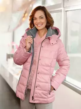 Повседневного образа стеганая куртка с капюшоном Casual Looks, розовый