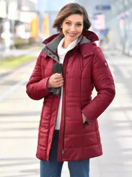 Повседневного образа стеганая куртка с капюшоном Casual Looks, красный