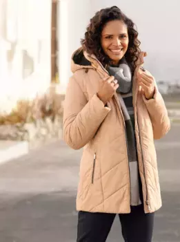 Повседневного образа стеганая куртка с капюшоном Casual Looks, цвет Camel