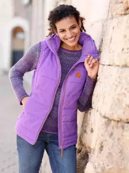 Повседневного образа стеганая куртка с капюшоном Casual Looks, фиолетовый