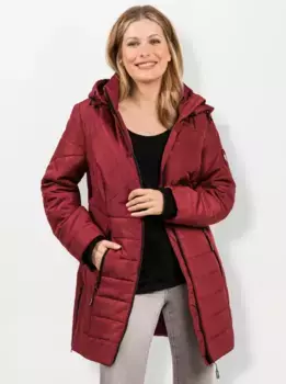 Повседневного образа стеганая куртка с капюшоном Casual Looks, красный