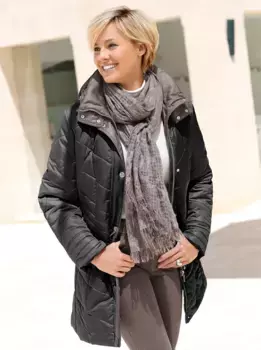 Повседневного образа стеганая куртка с капюшоном Casual Looks, черный