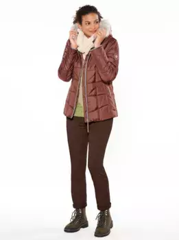 Повседневного образа стеганая куртка с капюшоном Casual Looks, коричневый