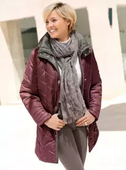 Повседневного образа стеганая куртка с капюшоном Casual Looks, бордовый