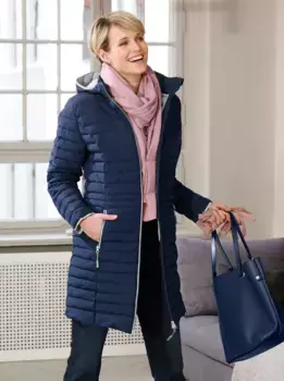 Повседневного образа стеганая куртка с капюшоном Casual Looks, синий