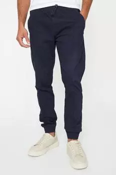 Повседневные эластичные брюки 'Metro' с манжетами Threadbare, синий