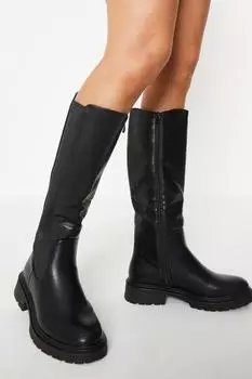 Повседневные эластичные сапоги до колена Kelani Dorothy Perkins, черный