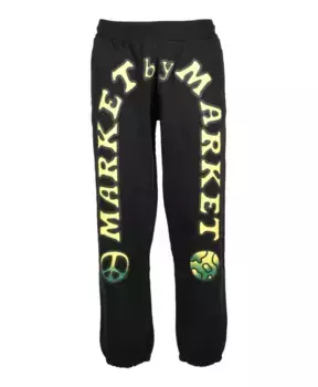 Повседневные брюки из хлопка Market, черный